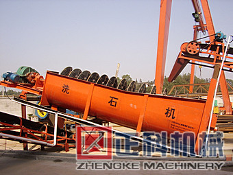 茄子短视频机械螺旋洗石机使用现场视频